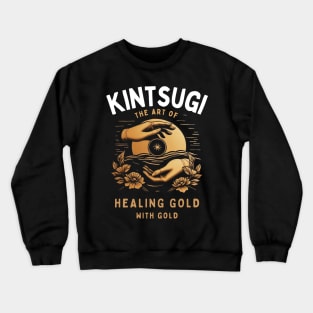 Kintsugi gold art for philosophy lovers Crewneck Sweatshirt